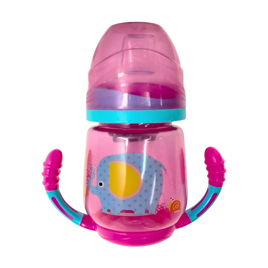 Vaso de Pico Suave con Asa Infantec 6m+ Rosado - Cascanueces