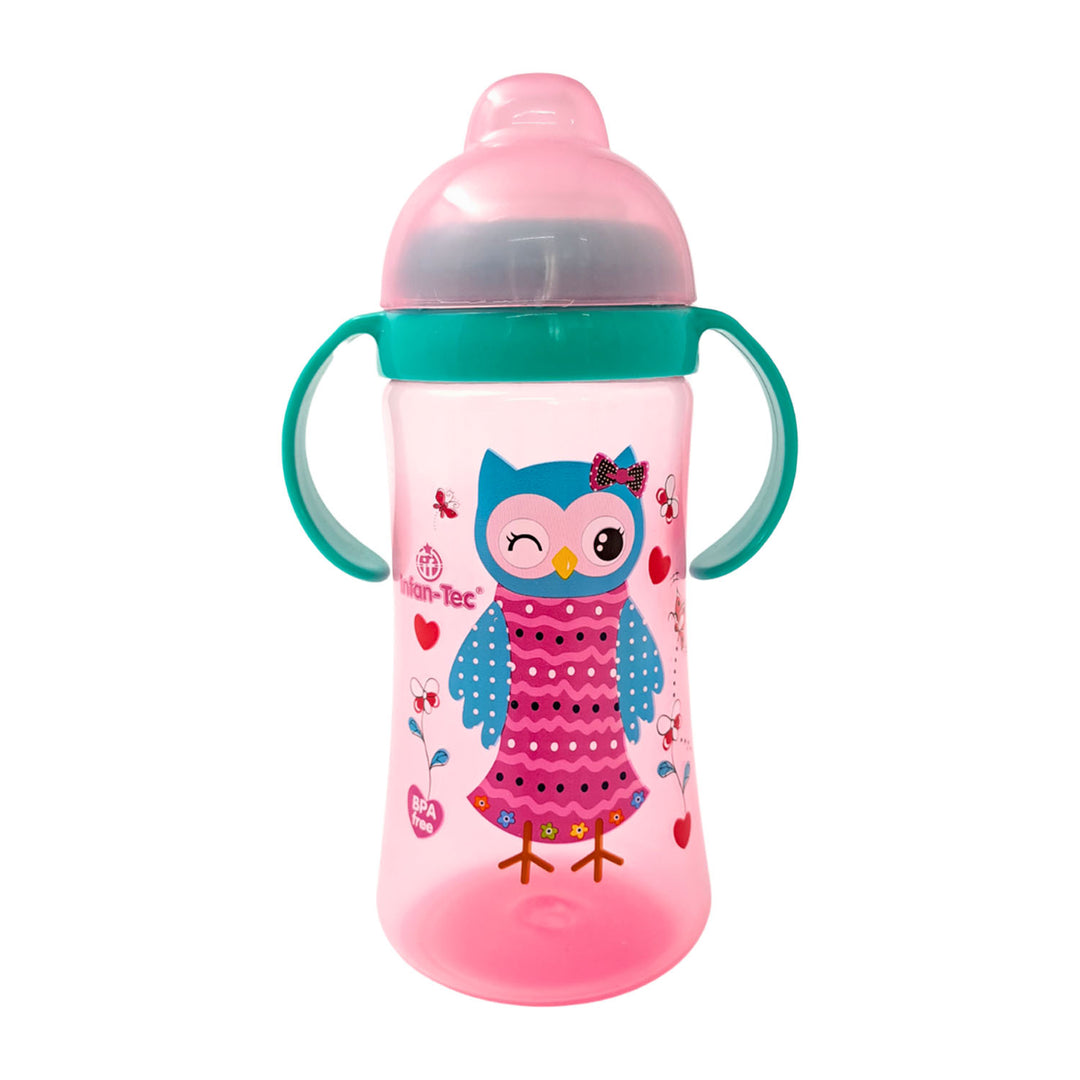 Vaso Entrenador Infantec 6m+ Rosado con Verde - Cascanueces