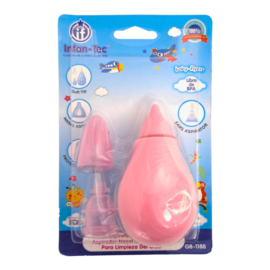 Aspirador Nasal Infantec de Pera Rosado - Cascanueces