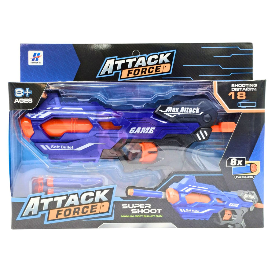 Pistola de Dardos Attack Force Azul - Cascanueces