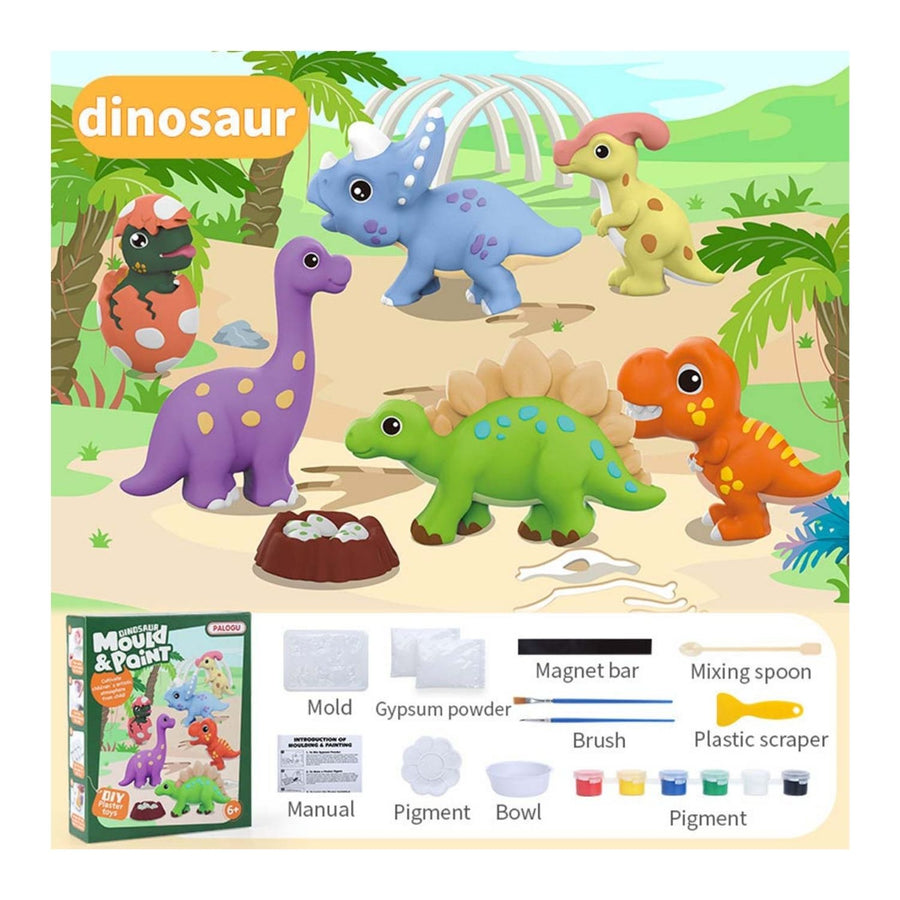 Moldea y Pinta Yeso con Formas de Dinosaurios - Cascanueces